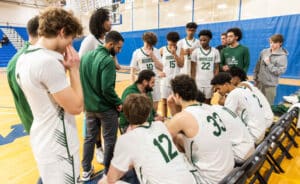 Coach Andrew Gale’s New Hampton team lost in the Class AAA final last season. (New Hampton photo)